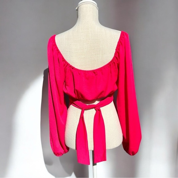 🌻Altar'd State Pink Fushia Loren Crop Top Size Large - Picture 5 of 8